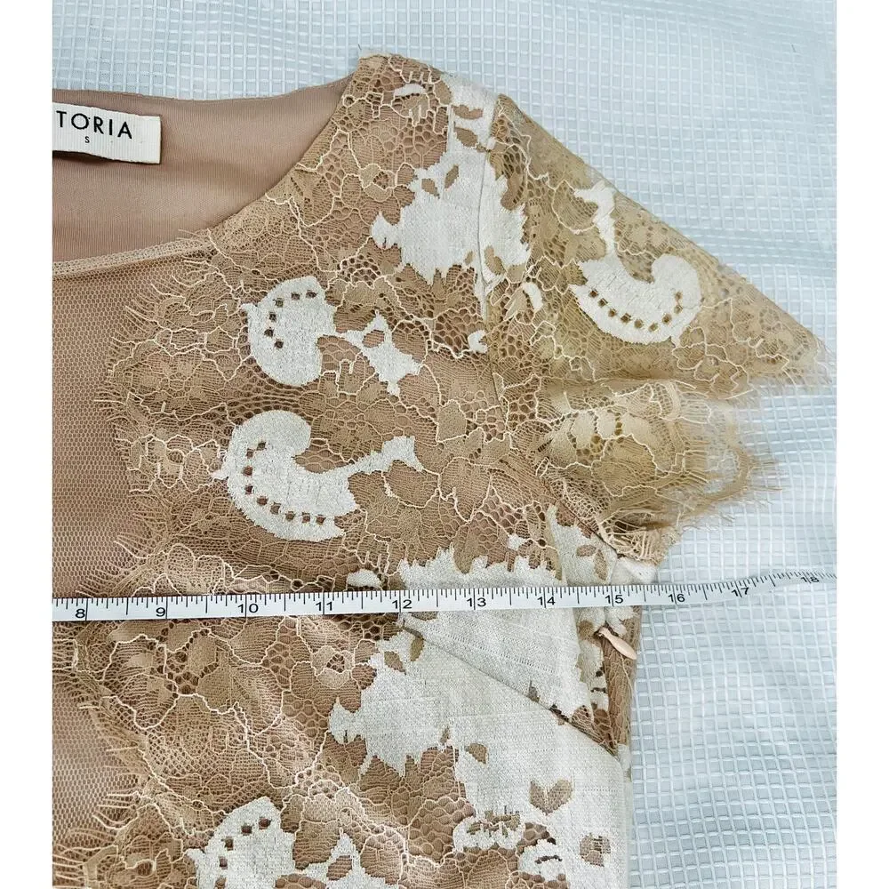 STORIA lace, mini, sheer mesh, cocktail dress S
